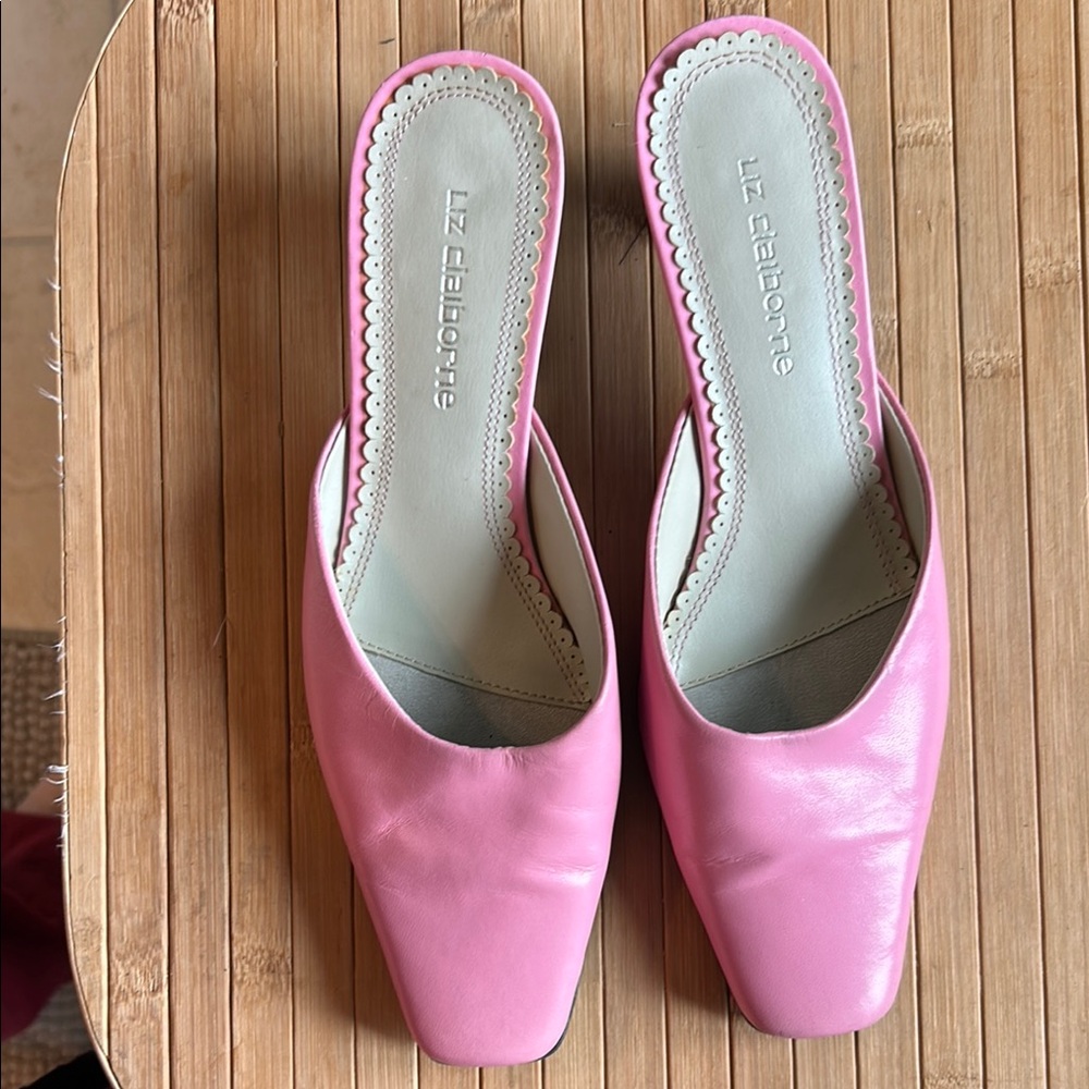 Liz Claiborne Pink Suede Mules